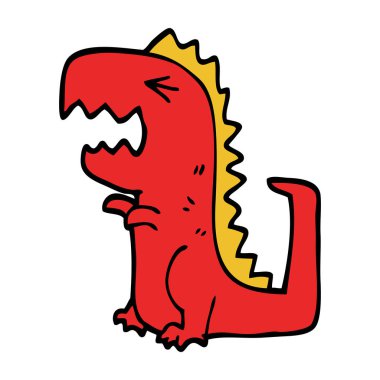 çizgi film doodle kükreyen t rex