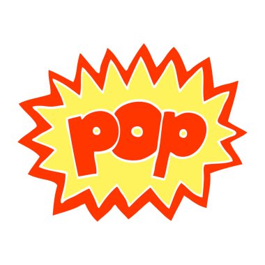 düz renk illüstrasyon karikatür pop sembolü