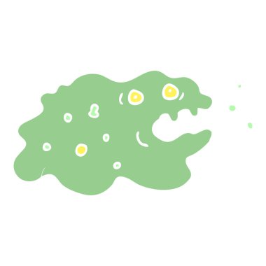 düz renk illüstrasyon karikatür mikrop