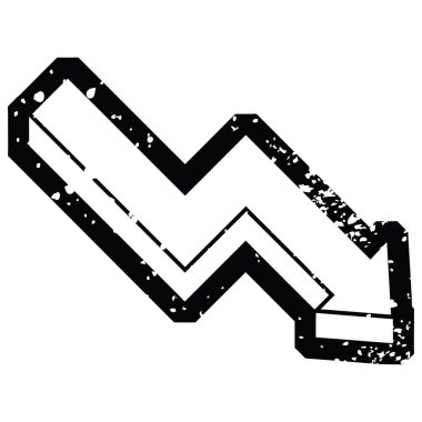 Sıkıntılı etkisi performans ok grafik vektör çizim simgesi