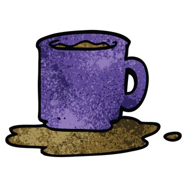 çizgi film doodle kahve bir fincan