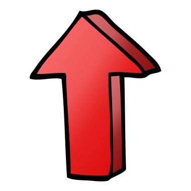 karikatür oku, vektör çizim doodle