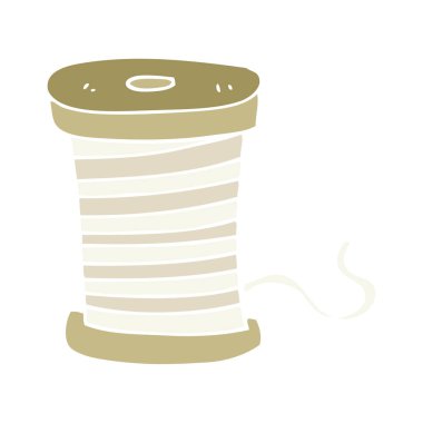 düz renk illüstrasyon iplik