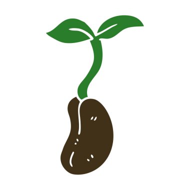 bir fide karikatür doodle