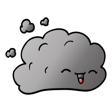 çizgi film doodle gri duman