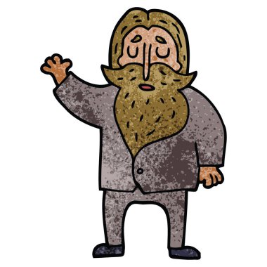 çizgi film doodle yaşlı adam sallayarak