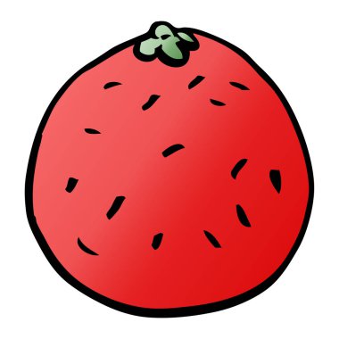 çizgi film doodle domates beyaz