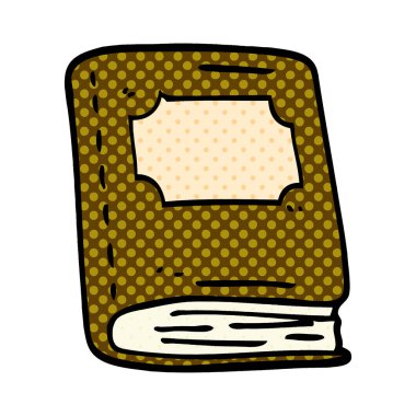 çizgi film doodle eski deri kitap