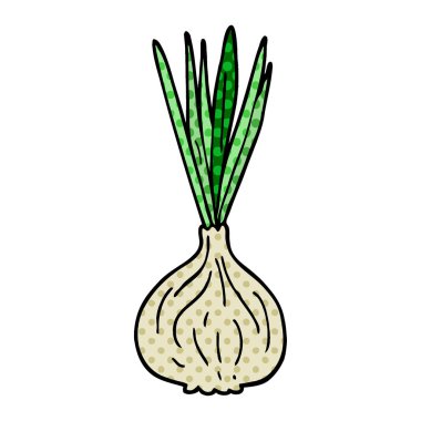 çizgi film doodle filizlenen soğan 