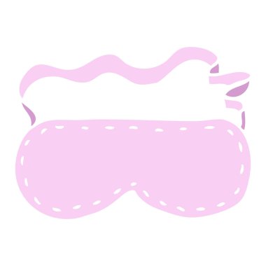 düz renk illüstrasyon karikatür uyku maskesi