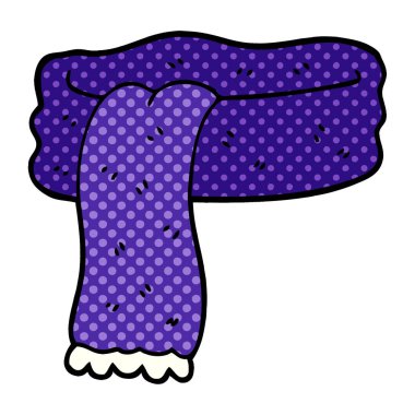 çizgi film doodle kış eşarp