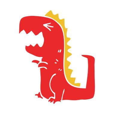 çizgi film doodle kükreyen t rex