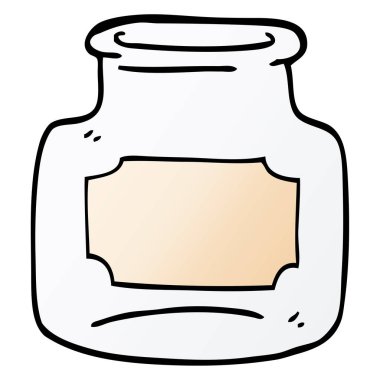 çizgi film doodle açık cam kavanoz