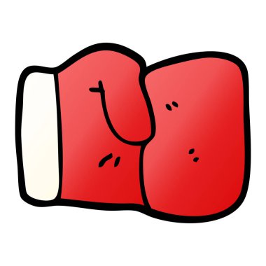 vektör degrade illüstrasyon karikatür boks eldiveni