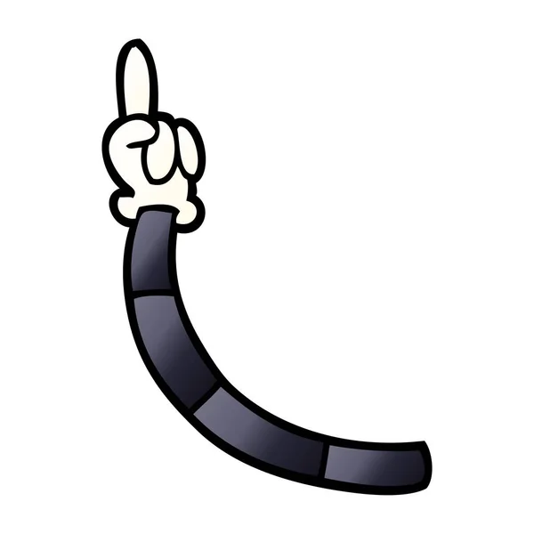 Cartoon Doodle Retro Handgesten — Stockvektor