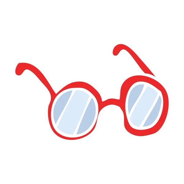 Plochý Barevný Obrázek Kreslený Brýle — Stockový vektor