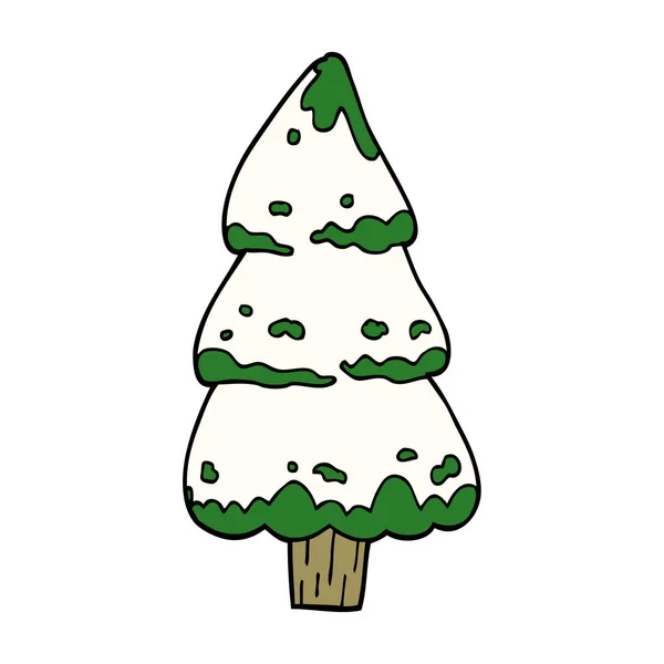 Cartoon Doodle Pijnbomen — Stockvector