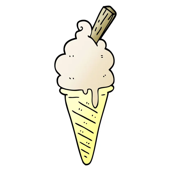 Helado Garabato Dibujos Animados — Archivo Imágenes Vectoriales