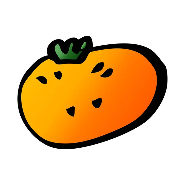 动画片涂鸦柑橘橙色 — 图库矢量图片