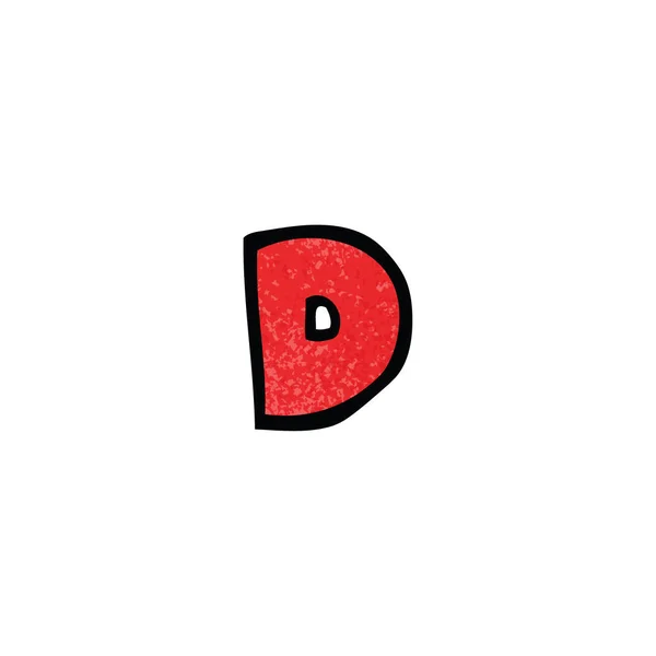 Dessin Animé Doodle Lettre — Image vectorielle