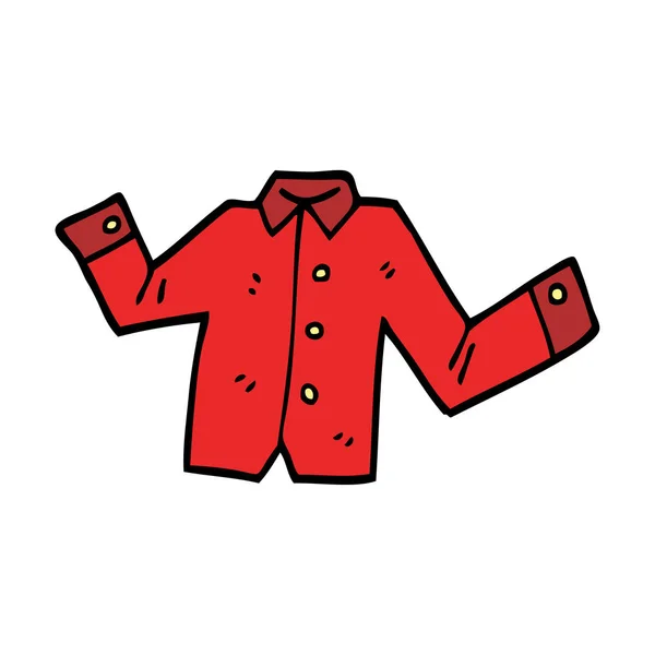 Desenho Animado Doodle Camisa Casual —  Vetores de Stock