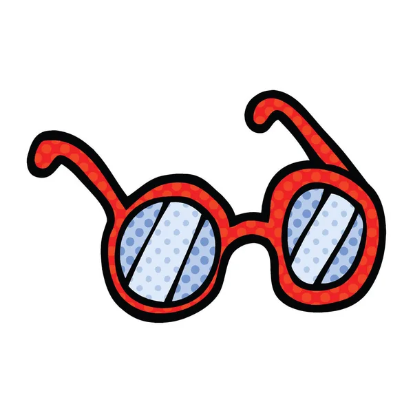 Serietidning Stil Tecknad Glasögon — Stock vektor