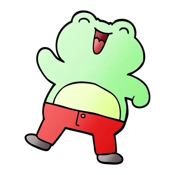 动画片涂鸦青蛙在白色背景 — 图库矢量图片