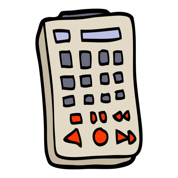 Hand Drawn Doodle Style Cartoon Remote Control — Stock Vector