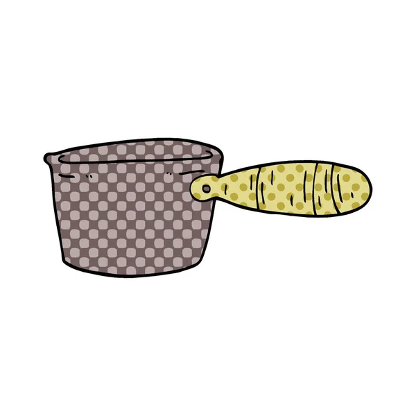 Panela Cozinhar Doodle Desenhos Animados —  Vetores de Stock