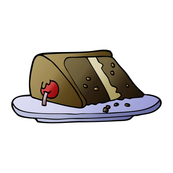 Cartoon Doodle Stück Kuchen — Stockvektor