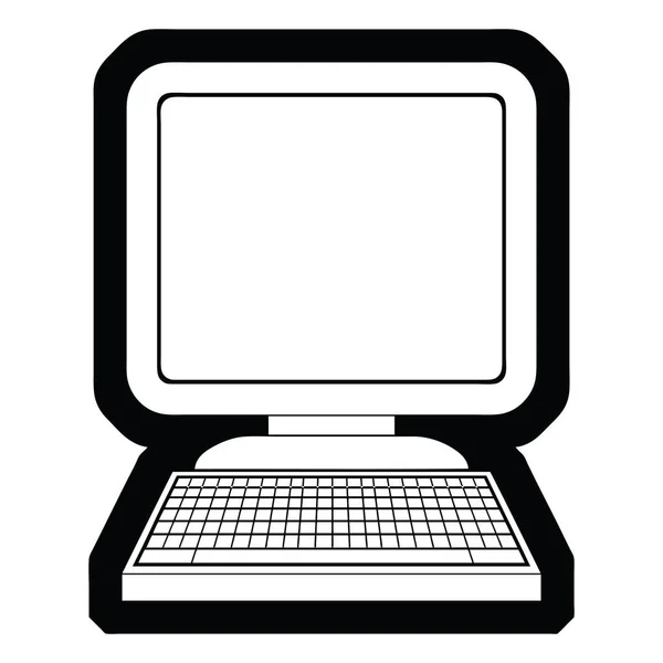 Icona Vettoriale Illustrazione Computer — Vettoriale Stock