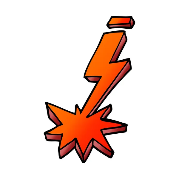 Cartoon Doodle Thunder Bolt — Stock vektor