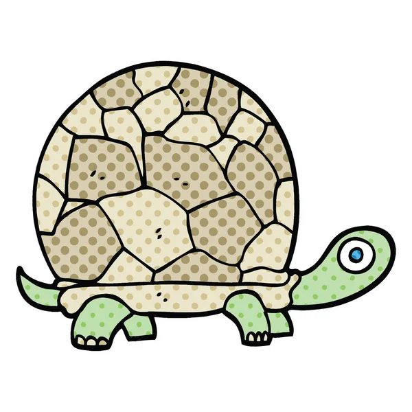 Cartoon Schildkröte Comic Stil — Stockvektor