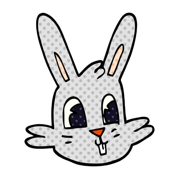 Cartoon Doodle Bunny Ansikte — Stock vektor