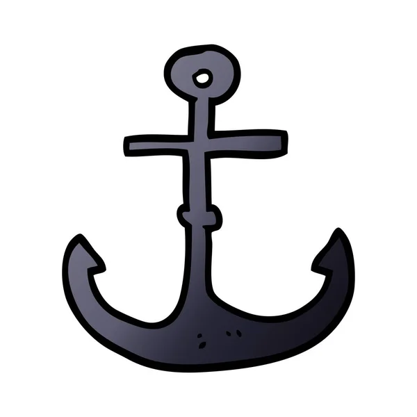 Cartoon Doodle Ship Anchor — Stock Vector