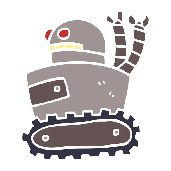 Kreskówka Doodle Robota Ilustracji Wektorowych — Wektor stockowy