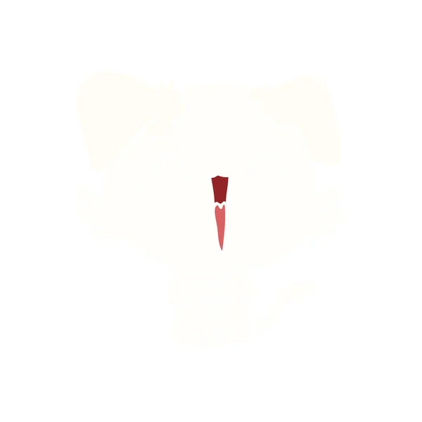 Heureux Petit Chien Plat Couleur Style Dessin Animé — Image vectorielle