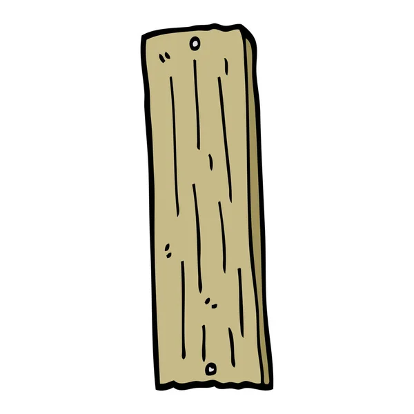 Hand Drawn Doodle Style Cartoon Plank — Stock Vector
