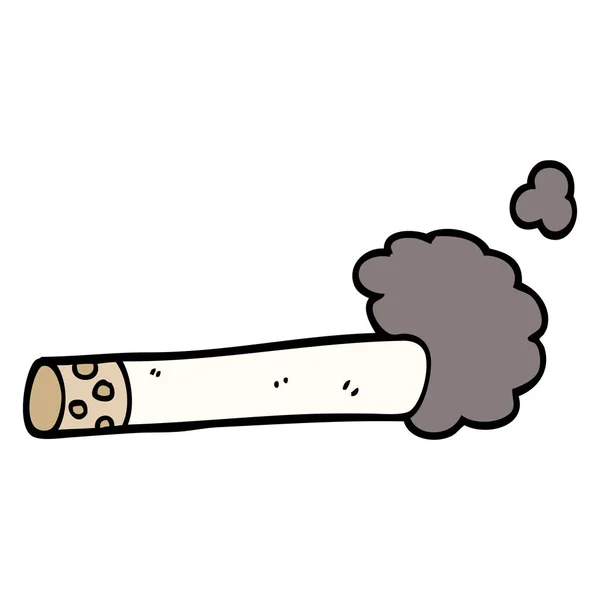 Hand Dras Doodle Stil Tecknad Cigarett — Stock vektor
