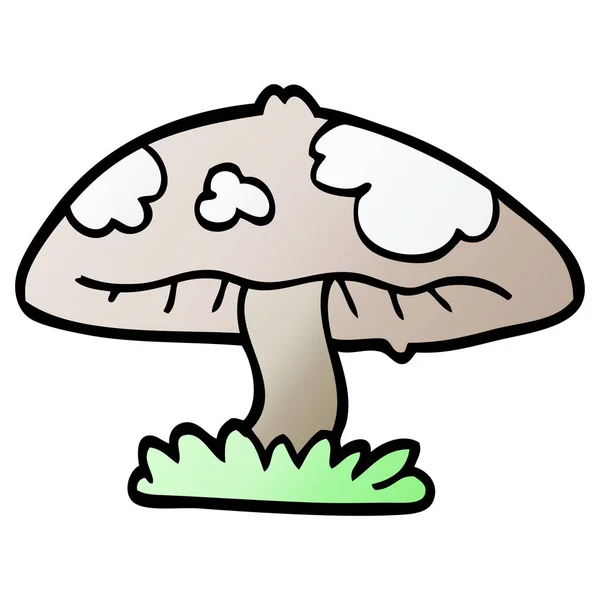 Cartoon Doodle Mushroom White — Stock Vector