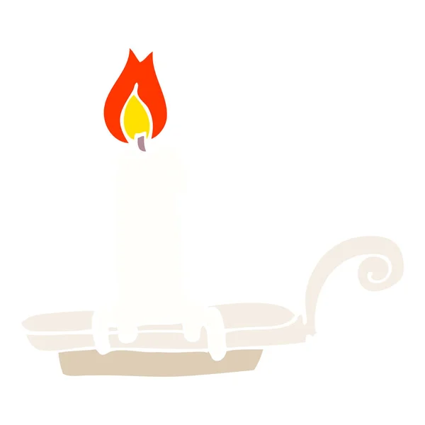 Dibujos Animados Garabato Vela Ardiente — Vector de stock