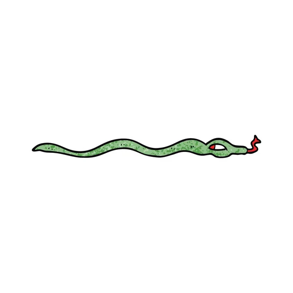 Cartone Animato Doodle Serpente Velenoso — Vettoriale Stock