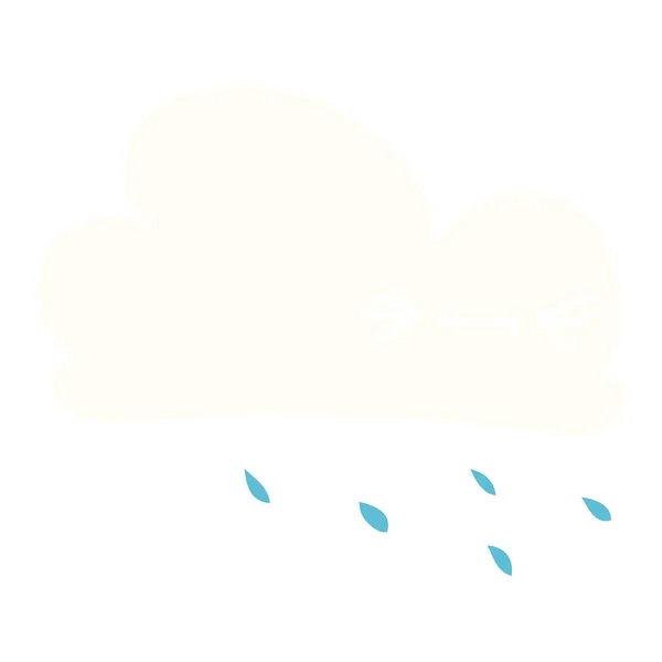 Cartoon Doodle Expressieve Weer Wolk — Stockvector