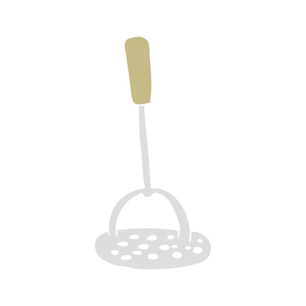 Ilustração Cor Plana Masher Batata — Vetor de Stock