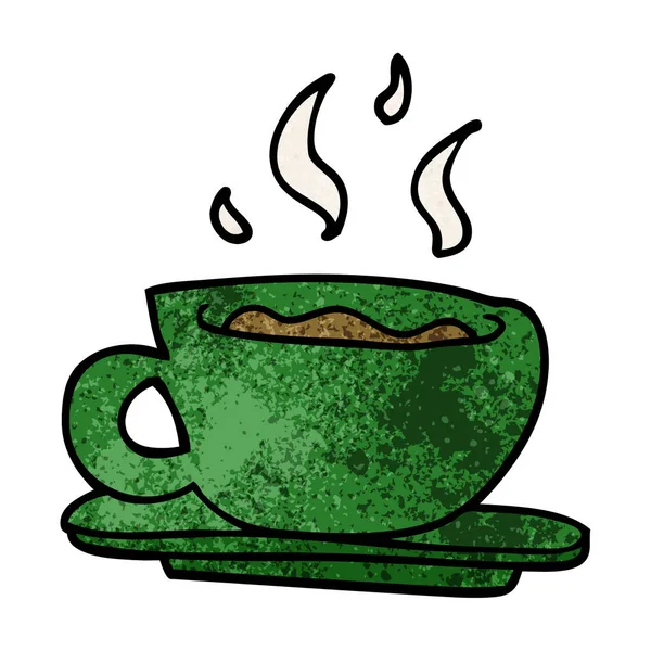 Cartoon Doodle Cup Tea — Stock Vector