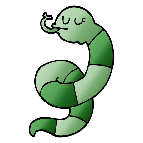 Dibujos Animados Doodle Serpiente Vector Ilustración — Vector de stock