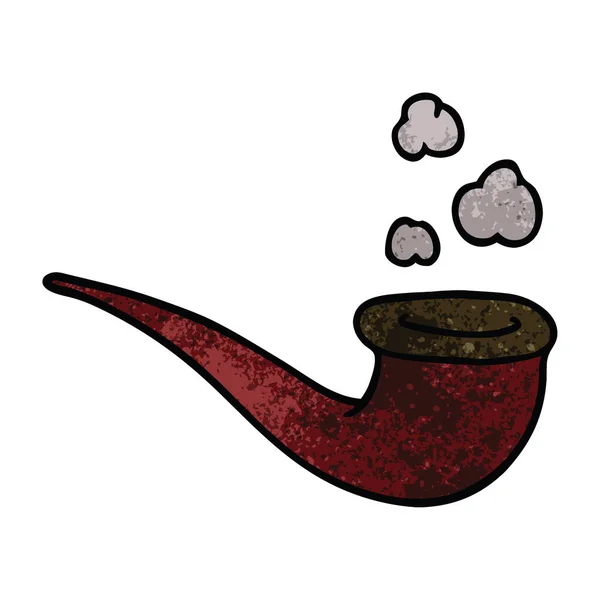 Fumatore Fumetti Doodle Pipe — Vettoriale Stock