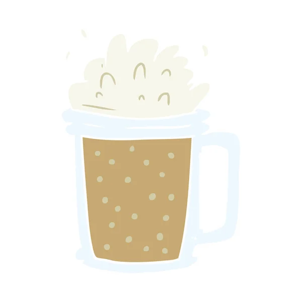 扁平色风格卡通啤酒 — 图库矢量图片