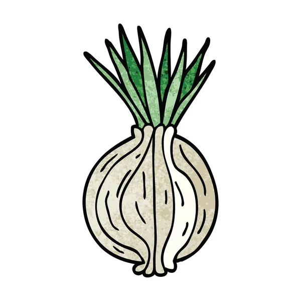 Cartoon Doodle Sprouting Onion — Stock Vector