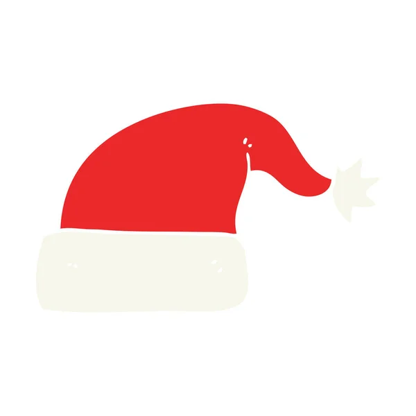 Płaski Kolor Ilustracja Christmas Hat — Wektor stockowy